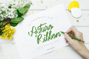 Asturo Ribbon: A Script Font for Handmade Labels & Invites