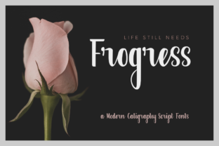 Frogress: A Modern Script Typeface for Editorial Design