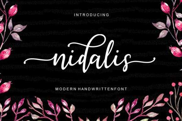 Nidalis Typeface: A Refined Script for Editorial Design