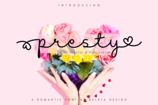 Presty: A Romantic Script Font for Editorial Design