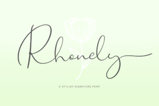 Rhonely: A Refined Script Font for Editorial Design